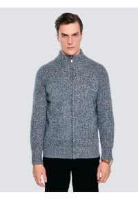 Big-Star - Sweter męski rozpinany melanżowy niebieski Dionis 402. Okazja: do pracy, na uczelnię, na co dzień. Kolor: niebieski. Materiał: materiał, dzianina, jeans, bawełna. Wzór: melanż. Styl: elegancki, casual