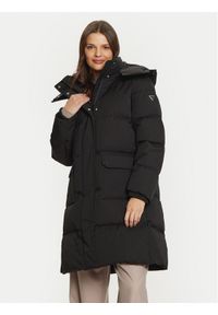 Guess Płaszcz zimowy Belkisa W4BL0B WGJR2 Czarny Regular Fit. Kolor: czarny. Materiał: syntetyk. Sezon: zima