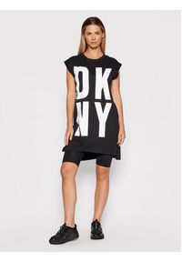 DKNY T-Shirt P1RHRB2M Czarny Regular Fit. Kolor: czarny. Materiał: bawełna #3