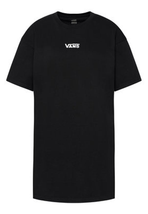 Vans Sukienka codzienna Center Vee Tee VN0A4RU2 Czarny Oversize. Okazja: na co dzień. Kolor: czarny. Materiał: bawełna. Typ sukienki: proste, oversize. Styl: casual