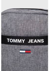 Tommy Jeans Saszetka kolor szary. Kolor: szary. Materiał: poliester. Wzór: nadruk