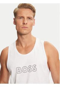 BOSS - Boss Tank top 50491711 Biały Regular Fit. Kolor: biały. Materiał: bawełna #5