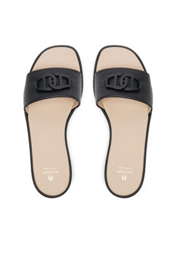 Aigner Klapki Lotta 12A 1251020 Czarny. Kolor: czarny. Materiał: skóra