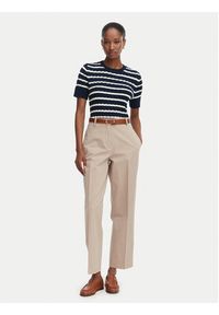 TOMMY HILFIGER - Tommy Hilfiger Sweter Cable Mid WW0WW38744 Granatowy Regular Fit. Kolor: niebieski. Materiał: bawełna #4