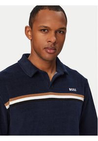 BOSS Polo Iconic 50561186 Granatowy Regular Fit. Typ kołnierza: polo. Kolor: niebieski. Materiał: bawełna #2