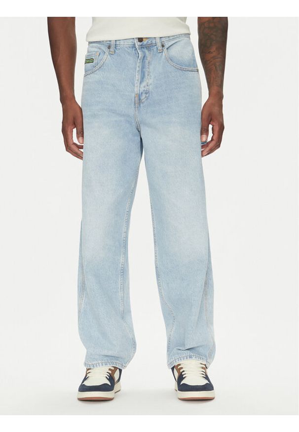 DC Jeansy Worker Baggy Carpenter Ril ADYDP03087 Błękitny Regular Fit. Kolor: niebieski