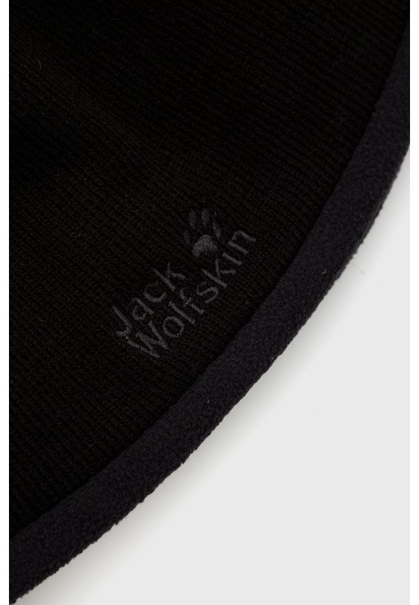 Jack Wolfskin - Czapka. Kolor: czarny. Materiał: polar, materiał