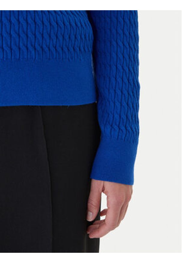 TOMMY HILFIGER - Tommy Hilfiger Sweter Fine WW0WW44993 Niebieski Regular Fit. Kolor: niebieski. Materiał: bawełna