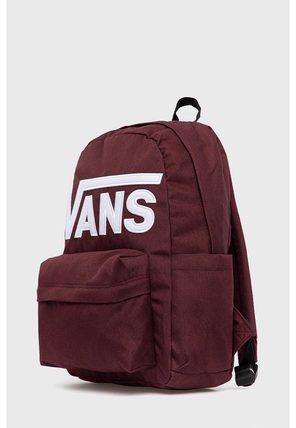 Vans - Plecak. Kolor: czerwony. Wzór: aplikacja