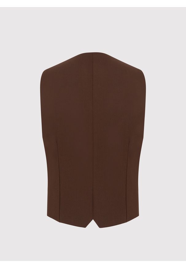 Pako Lorente - PAKO LORENTE – Brązowa dwurzędowa kamizelka męska. Okazja: na wesele, na ślub cywilny. Kolor: beżowy, brązowy. Styl: młodzieżowy, elegancki