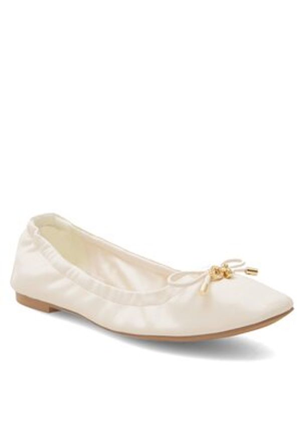 Nine West Baleriny WFA2617-1 Écru. Materiał: skóra