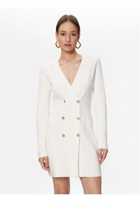TwinSet - TWINSET Sukienka koktajlowa 231TP3100 Biały Regular Fit. Kolor: biały. Materiał: wiskoza. Styl: wizytowy #1
