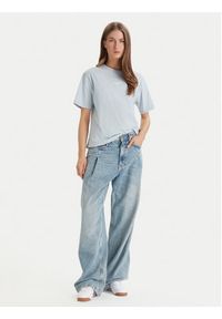 Reebok T-Shirt Suzie RK25505CCW Błękitny Relaxed Fit. Kolor: niebieski. Materiał: bawełna #7