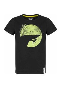 Lowa - Koszulka dziecięca Loap Boobo 116 - Miękka bawełna z efektownym nadrukiem. Okazja: na uczelnię. Typ kołnierza: polo. Kolor: żółty, wielokolorowy. Materiał: bawełna. Wzór: nadruk #1