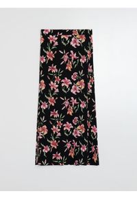 Sinsay - Wiskozowa spódnica midi z rozcięciami po bokach - różowy. Kolor: różowy. Materiał: wiskoza