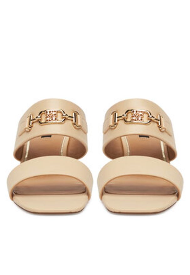 Nine West Klapki 2560-01 Beżowy. Kolor: beżowy. Materiał: materiał, syntetyk