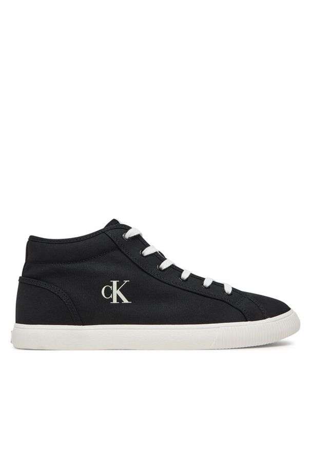 Calvin Klein Jeans Sneakersy Ess Vulc Mid Mg Canvas YM0YM01210 Czarny. Kolor: czarny. Materiał: materiał