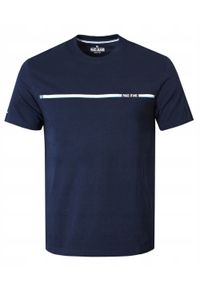 Klasyczny T-Shirt z Logo - Pako Jeans - Granatowy. Okazja: na co dzień. Kolor: niebieski. Materiał: bawełna. Wzór: nadruk. Styl: klasyczny #1
