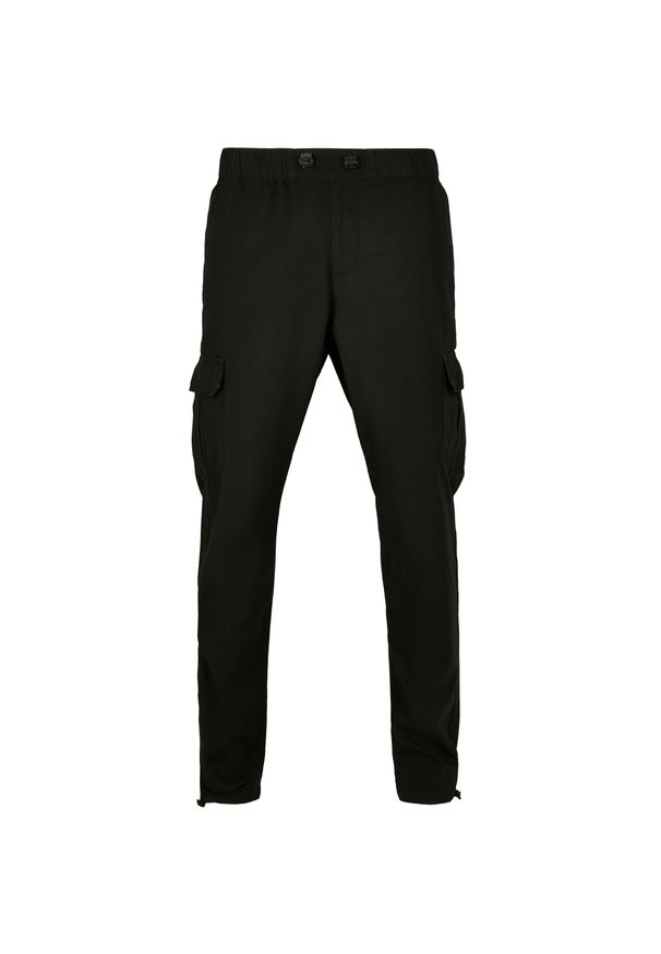 Spodnie Urban Classics z bawełny ripstop. Kolor: czarny. Materiał: bawełna. Długość: długie