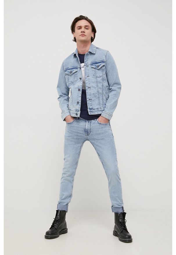 Only & Sons jeansy Wrap męskie. Kolor: niebieski