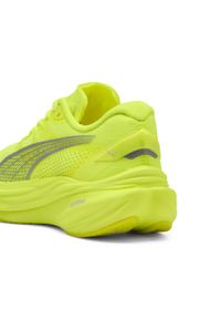 Puma - Damskie buty do biegania Deviate NITRO™ 3 PUMA Yellow Alert Silver Metallic. Kolor: szary, wielokolorowy, żółty. Sport: turystyka piesza