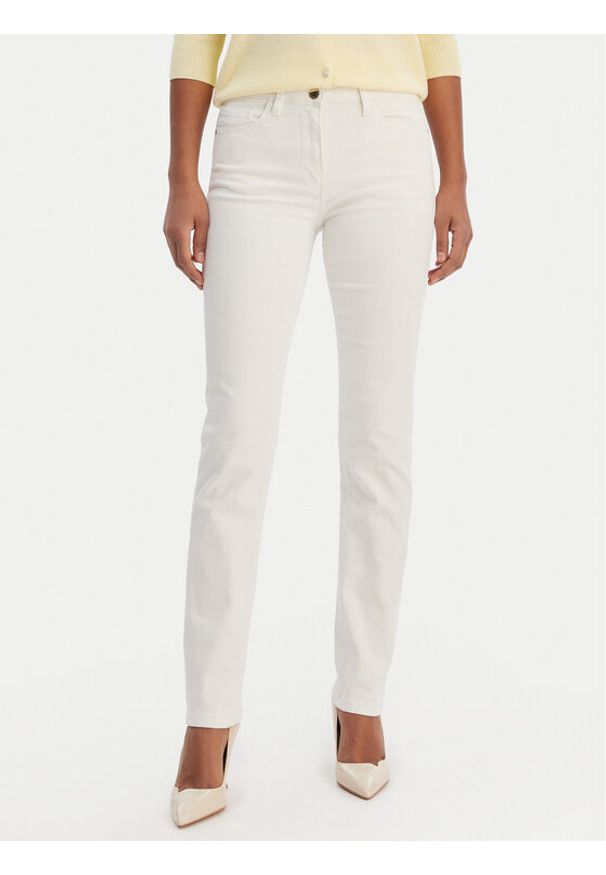 Morgan Jeansy 251-PETROI1 Biały Slim Fit. Kolor: biały