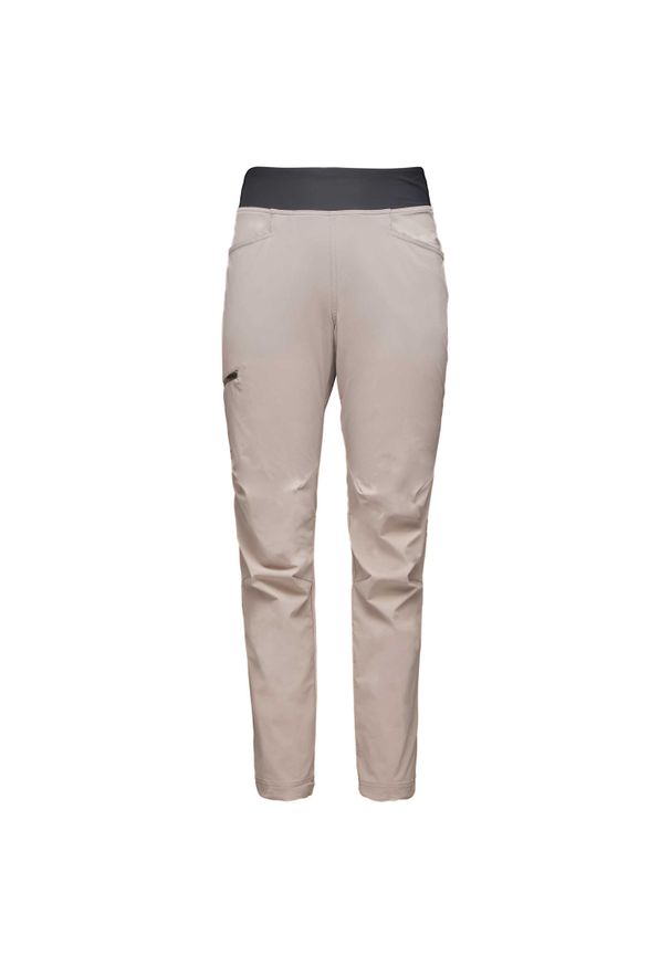 Spodnie damskie Black Diamond Alpine Light. Kolor: beżowy, wielokolorowy, fioletowy. Sezon: lato. Sport: wspinaczka, turystyka piesza