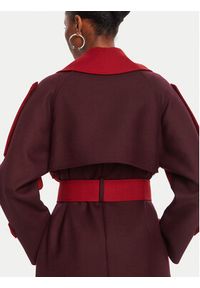 Patrizia Pepe Trencz 8O0188/A630-J4L3 Bordowy Regular Fit. Kolor: czerwony. Materiał: syntetyk #4