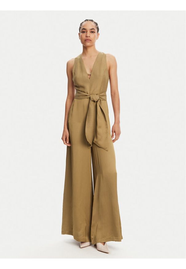TwinSet - TWINSET Kombinezon 251TT2272 Beżowy Regular Fit. Kolor: beżowy. Materiał: wiskoza