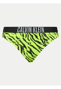 Calvin Klein Swimwear Dół od bikini KW0KW02337 Zielony. Kolor: zielony. Materiał: syntetyk