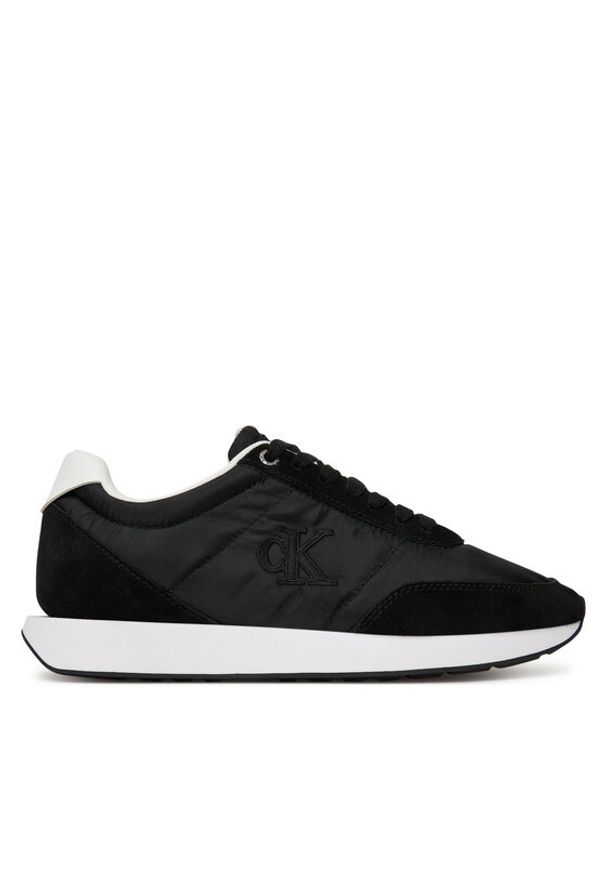 Calvin Klein Sneakersy Retro Runner Lace Up Nylon Mg YW0YW01990 Czarny. Kolor: czarny. Materiał: materiał