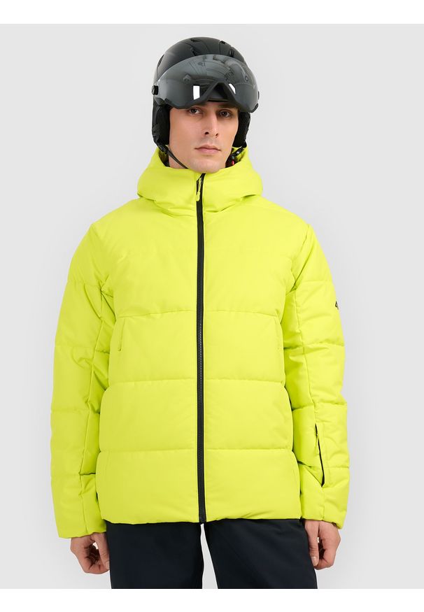 4f - 4F Kurtka narciarska membrana 5000 męska - zielona L. Kolor: zielony. Materiał: poliester, materiał. Wzór: gładki. Sezon: zima