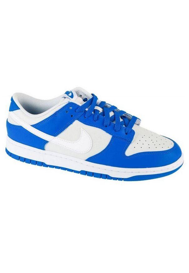 Nike - Trampki Męskie Skóra Niskie Dunk. Kolor: niebieski, biały, wielokolorowy. Materiał: skóra. Sezon: zima