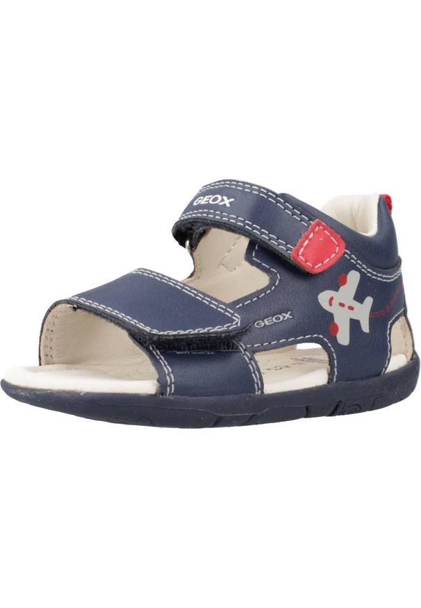 Geox - Sandały GEOX B SANDAL TAPUZ BOY Niebieski. Kolor: niebieski. Materiał: skóra, syntetyk