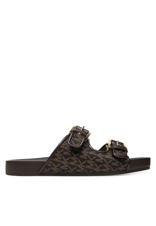 Klapki MICHAEL Michael Kors. Kolor: brązowy