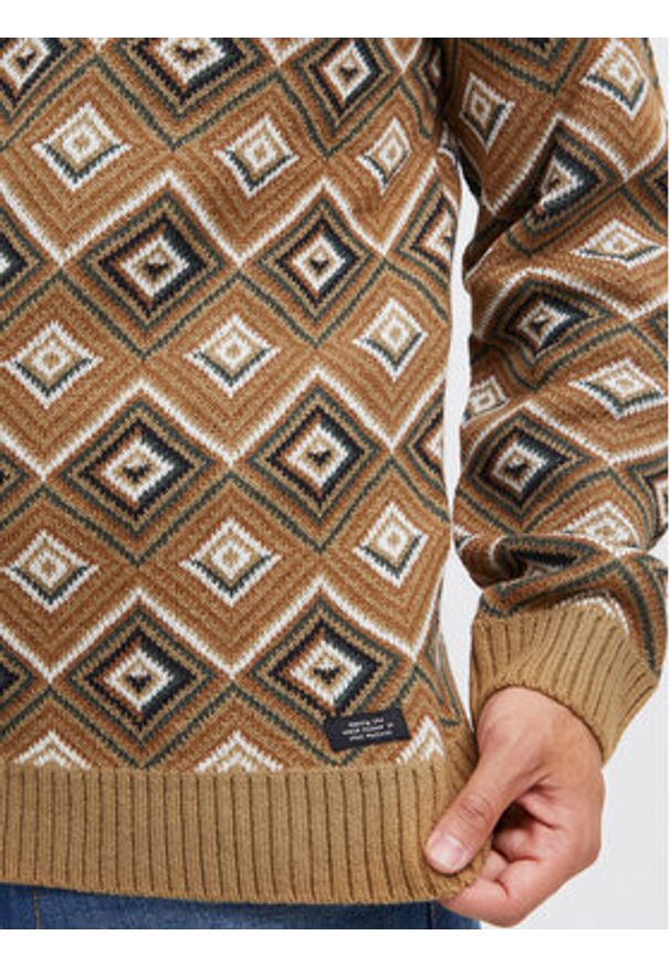 Blend Sweter 20715873 Brązowy Regular Fit. Kolor: brązowy. Materiał: syntetyk
