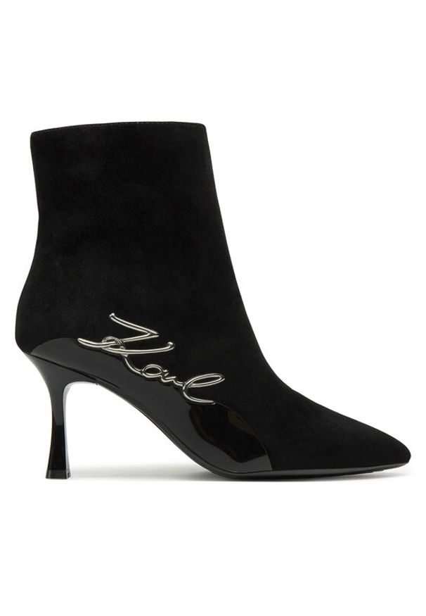 Karl Lagerfeld - KARL LAGERFELD Botki KL32744 Czarny. Kolor: czarny. Materiał: zamsz, skóra