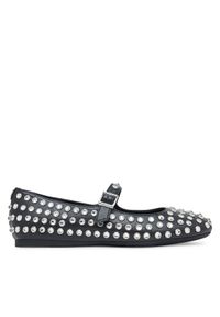 Guess Baleriny FLTKDL ELE02 Czarny. Kolor: czarny. Materiał: skóra
