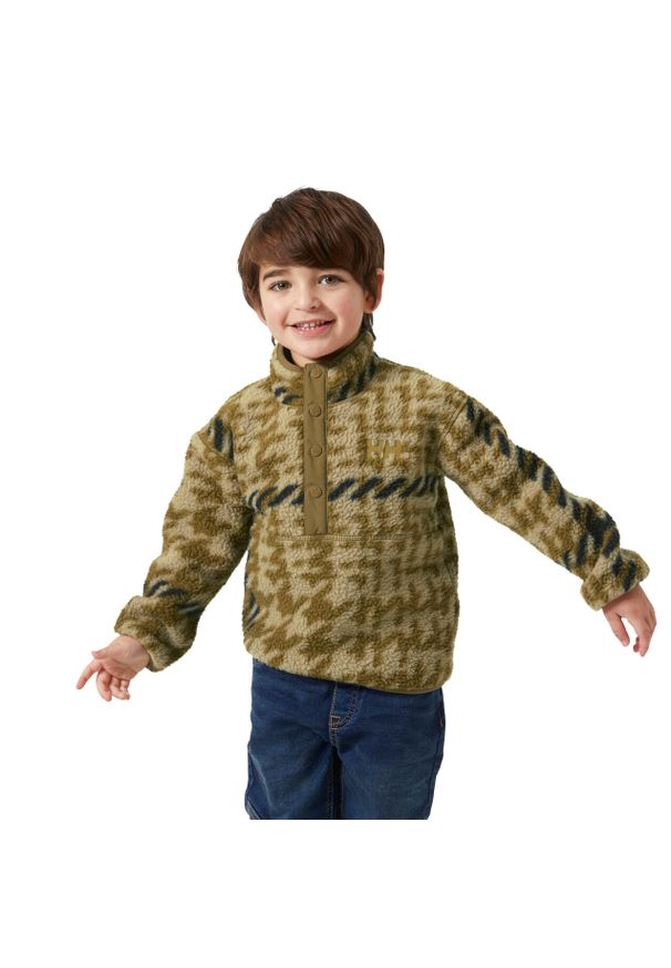 Kurtka dresowa dla małego dziecka Helly Hansen Frosty Pile. Kolor: brązowy. Materiał: dresówka