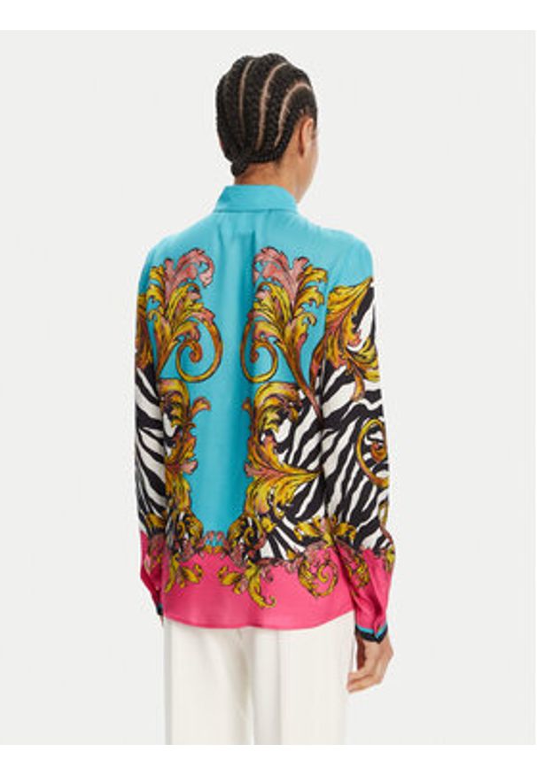 Versace Jeans Couture Koszula 78HAL2P1 Niebieski Regular Fit. Kolor: niebieski. Materiał: wiskoza