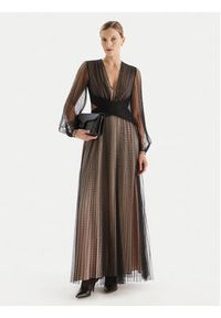 TwinSet - TWINSET Sukienka wieczorowa 252TT2021 Czarny Regular Fit. Kolor: czarny. Materiał: syntetyk. Styl: wizytowy #5