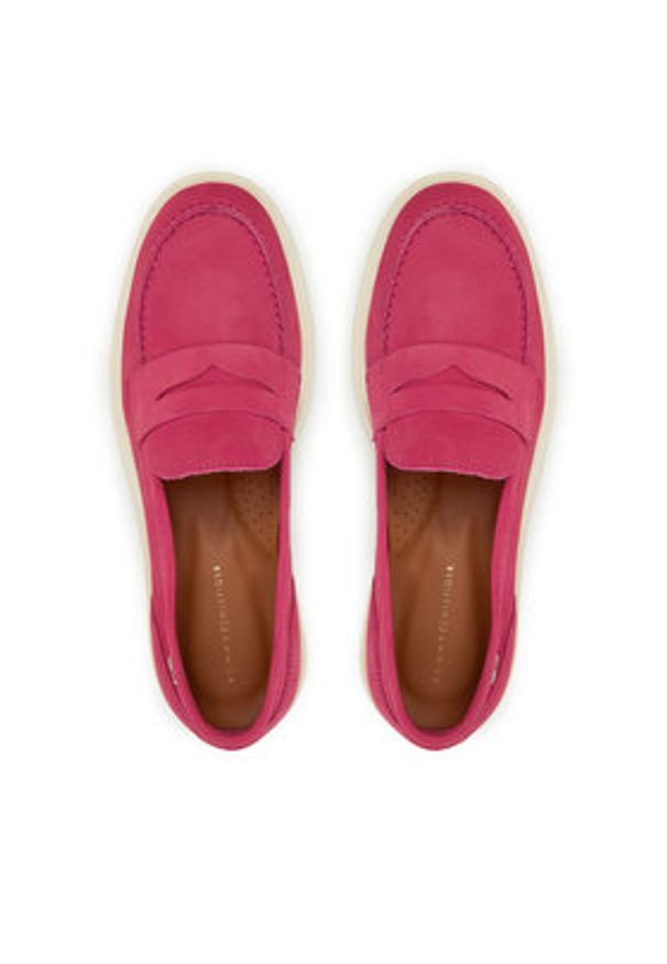 TOMMY HILFIGER - Tommy Hilfiger Mokasyny FW0FW08679 Różowy. Kolor: różowy. Materiał: nubuk, skóra