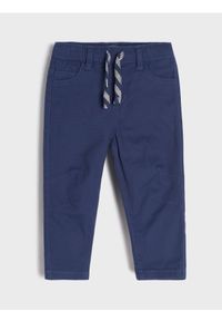Sinsay - Spodnie niemowlęce - granatowy. Kolor: niebieski #1