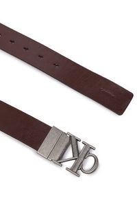 Calvin Klein Pasek Ck Buckle Tumbled 35Mm Adj/Rev LV04D7049G Brązowy. Kolor: brązowy. Materiał: skóra #2
