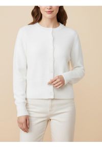 Sinsay - Kardigan z guzikami z domieszką wełny - biały. Kolor: biały. Materiał: wełna