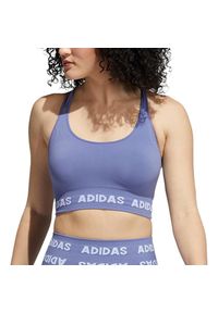 Top sportowy damski Adidas Aeroknit. Kolor: niebieski