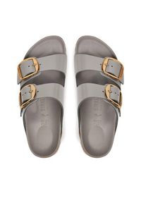 Birkenstock Klapki Arizona Big Buckle Hex 1029391 Szary. Kolor: szary. Materiał: skóra