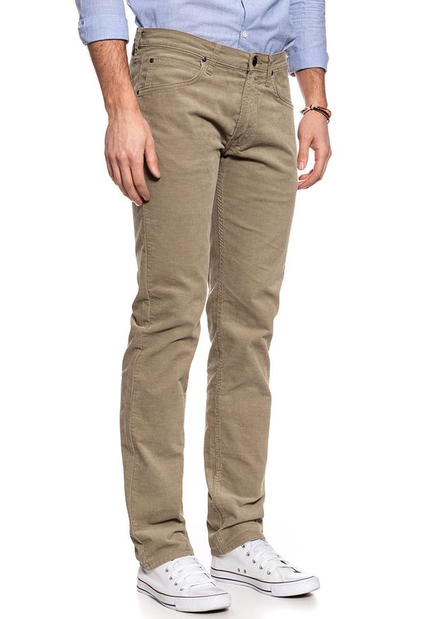 Lee - LEE SPODNIE MĘSKIE DAREN ZIP FLY LEAD GREY L707WJ30 112118495. Materiał: sztruks