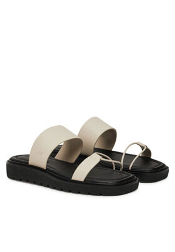 Calvin Klein Jeans Klapki Rope Sandal Soft Lth Mg YW0YW01864 Écru. Materiał: skóra