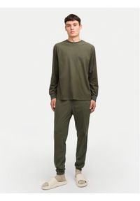 Jack & Jones Piżama Solid 12268536 Zielony Loose Fit. Kolor: zielony. Materiał: syntetyk